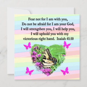 PURPLE BUTTERFLY ISAIAH 41:10 BIBLE VERSE INVITATION