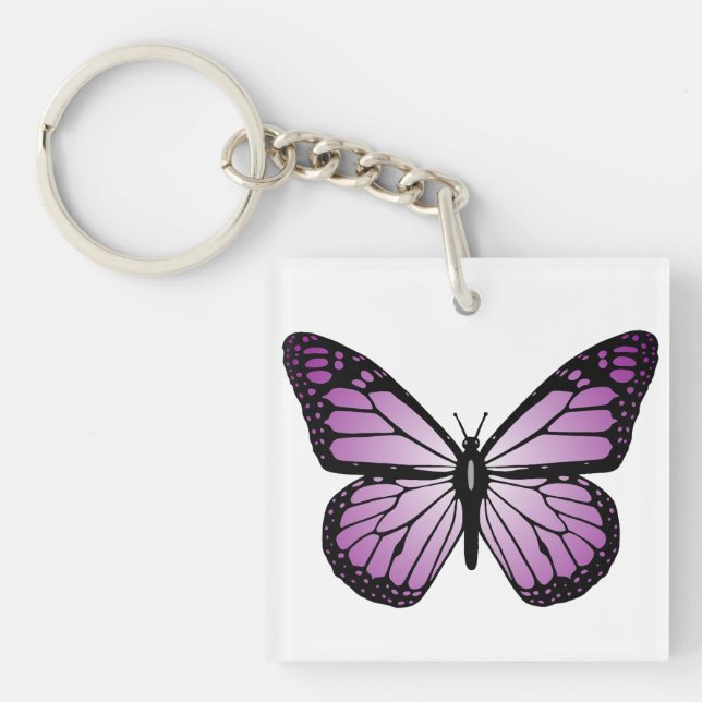 Purple Butterfly Key Ring (Front)