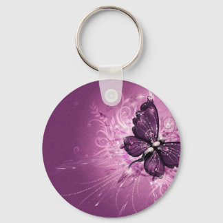 PURPLE BUTTERFLY KEY RING