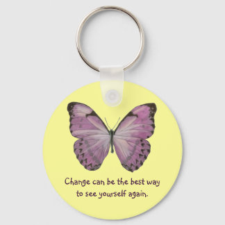 Purple Butterfly Keychain