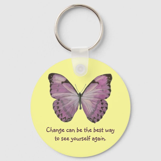 Purple Butterfly Keychain (Front)