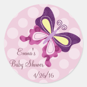 Purple Butterfly Lane Stickers/Envelope Seals
