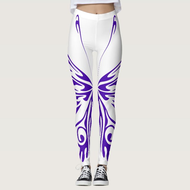 Purple Butterfly Leggings (Front)