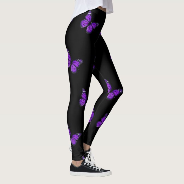 Purple Butterfly Leggings (Right)