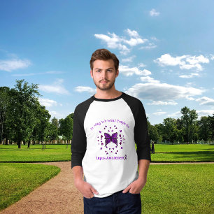 Purple Butterfly Lupus Awareness Purple Ribbon May T-Shirt