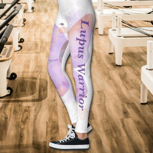 Purple Butterfly Lupus Warrior Leggings