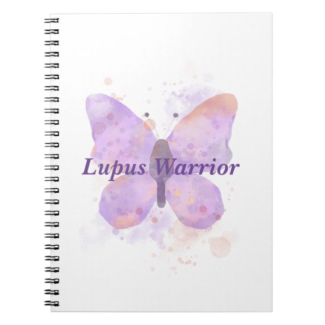 Purple Butterfly Lupus Warrior   Notebook (Front)