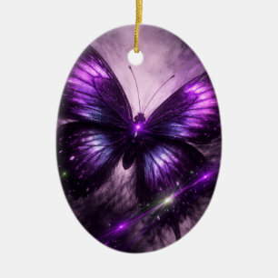 Purple Butterfly Memorial Ornament