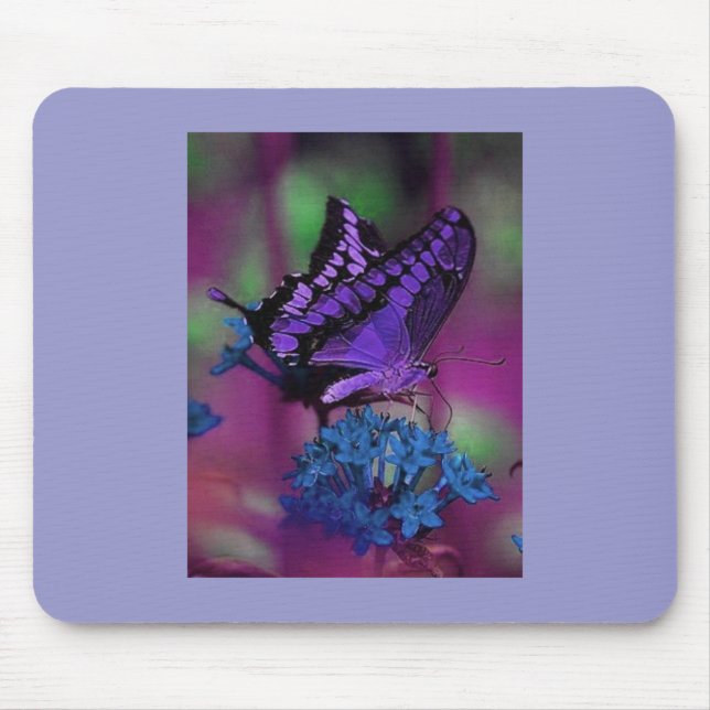 Purple Butterfly Mouse Mat (Front)