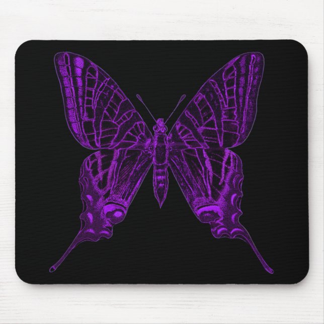 Purple Butterfly Mousepad (Front)