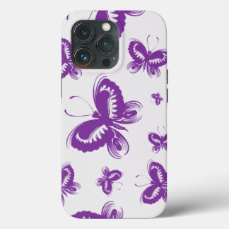 Purple Butterfly Pattern  iPhone 13 Pro Case