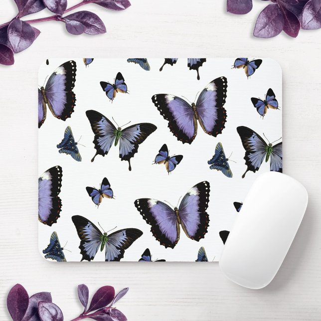 Purple Butterfly Pattern Mouse Mat (Creator Uploaded)