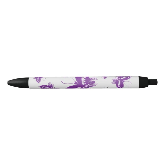Purple Butterfly Pattern  Pen (Front)