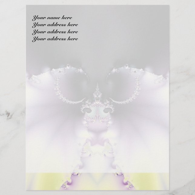 Purple Butterfly Personalised Letterhead (Front)
