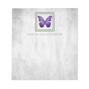 Purple Butterfly Personalised Notepad
