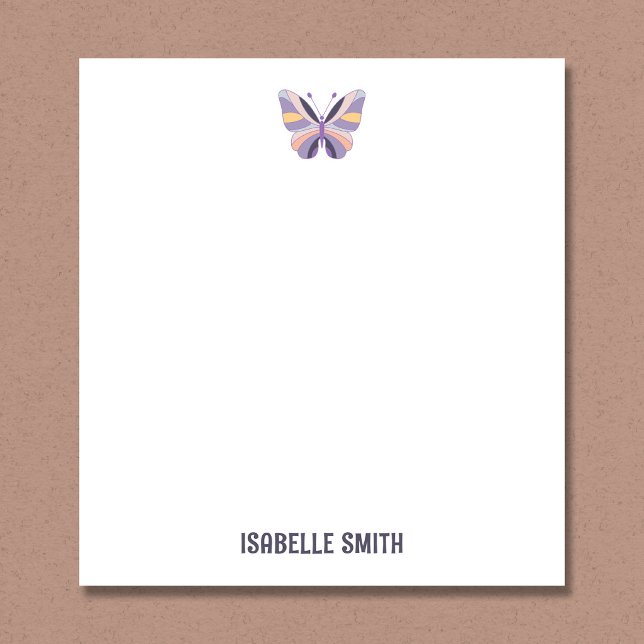 Purple Butterfly Personalised Notepad (Creator Uploaded)