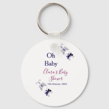 Purple butterfly pink baby shower oh baby modern