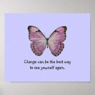 Purple Butterfly Poster