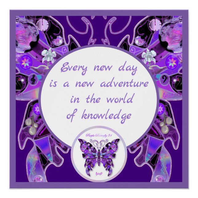 purple butterfly poster (Front)