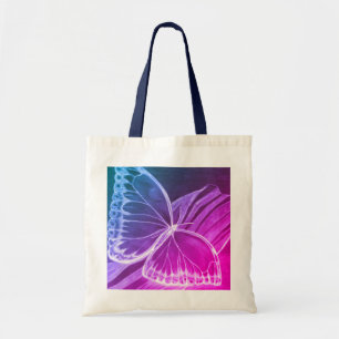 Purple Butterfly Shopper Bag