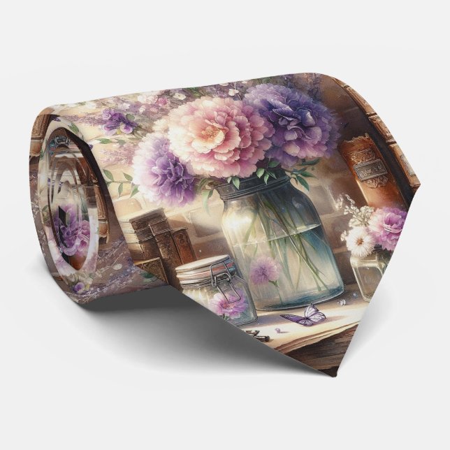 Purple Butterfly Tie (Rolled)