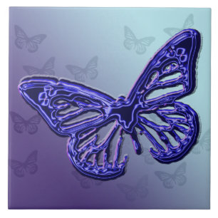 Purple Butterfly Tile