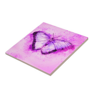 Purple Butterfly Tile