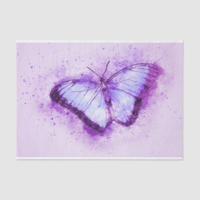 purple butterfly tissue paper (Front)