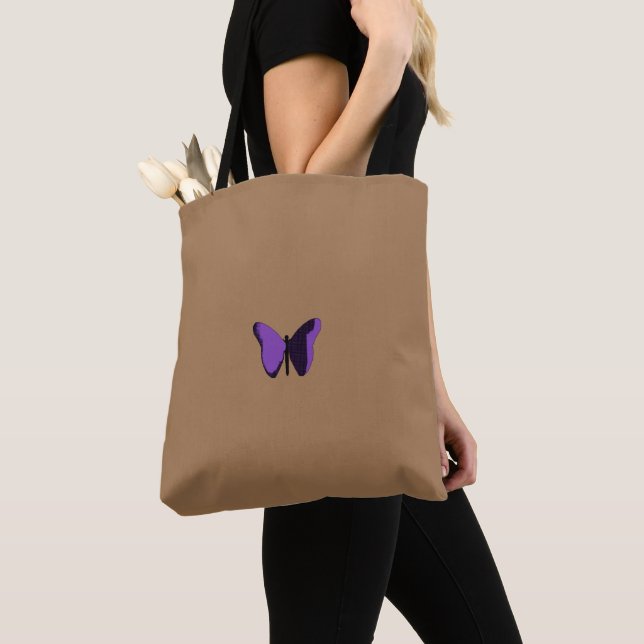 Purple Butterfly Tote Bag – Graceful and Elegant (Close Up)