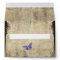 Purple Butterfly Vintage Wedding Envelope