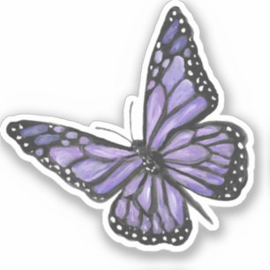 Purple Butterfly Vinyl Sticker