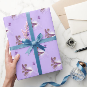 Purple Butterfly Wrapping Paper