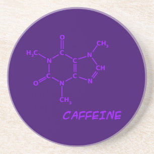 Purple Caffeine Molecule Coaster