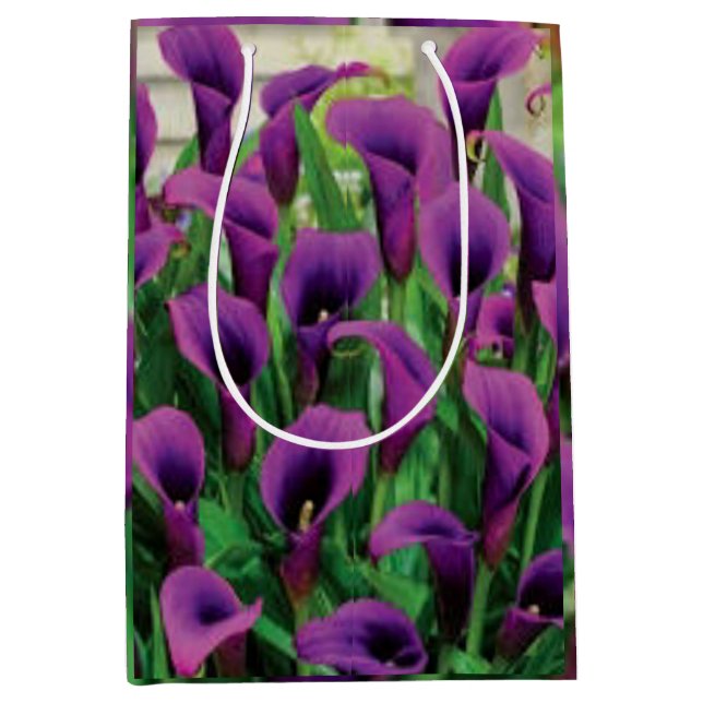 Purple Calla lilies Medium Gift Bag (Front)