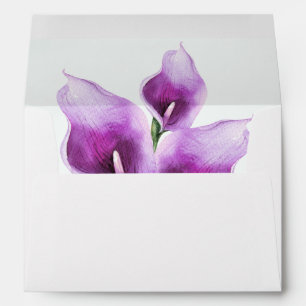 Purple Calla Lily Floral Envelopes