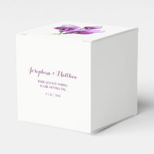 Purple Calla Lily Floral Wedding Favour Box
