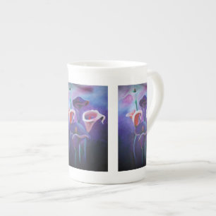 Purple Callas Lilac And Purple Art Bone China Mug