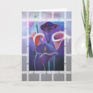 Purple Callas Lilac And Purple Art Card