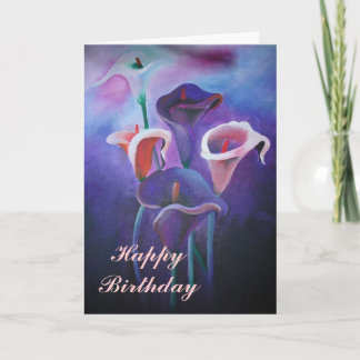 Purple Callas Lilac And Purple Art Card