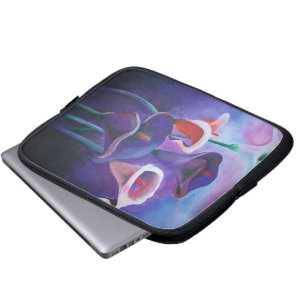 Purple Callas Lilac And Purple Art Laptop Sleeve
