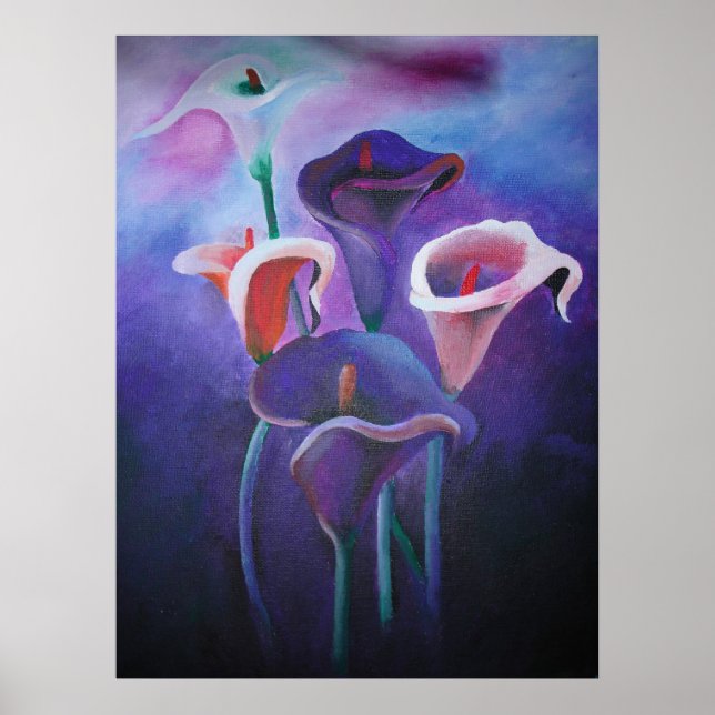 Purple Callas Lilac And Purple Art Poster (Front)