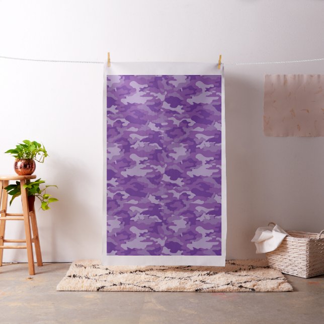 Purple Camo Camouflage Military Army Pattern Fabric (In Situ)