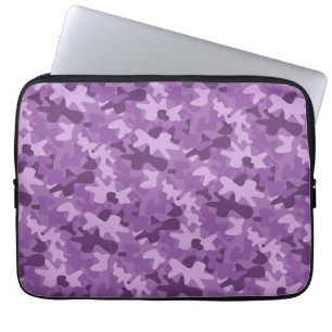 Purple Camo Camouflage Pattern Laptop Sleeve