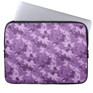 Purple Camo Camouflage Pattern Laptop Sleeve