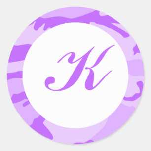 Purple Camo Envelope Seals