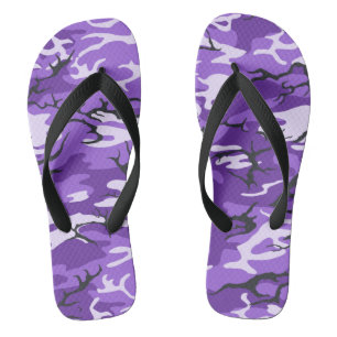 Purple Camo Flip Flops
