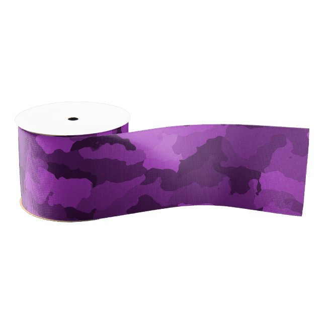 Purple Camo Grosgrain Ribbon (Spool)
