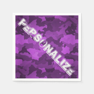 Purple Camo Napkin
