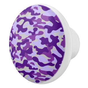 Purple Camo Pattern  Ceramic Knob