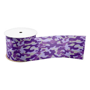 Purple Camo Satin Ribbon